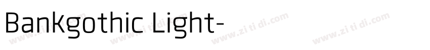 Bankgothic Light字体转换